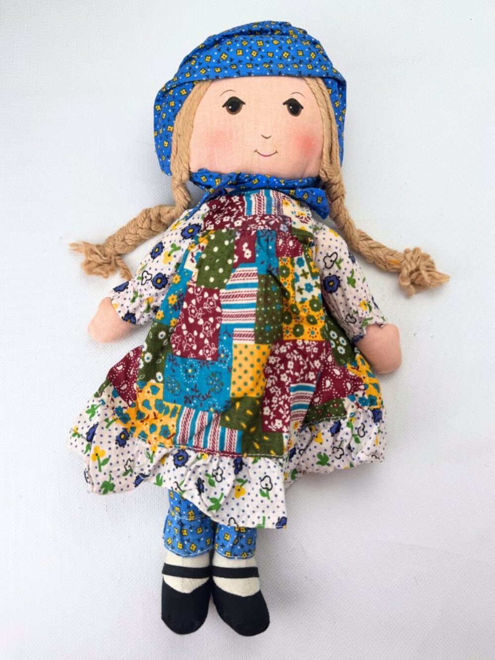 Vintage Original Holly Hobbie Rag Doll 1975 Knickerbocker Plush 16 Inch